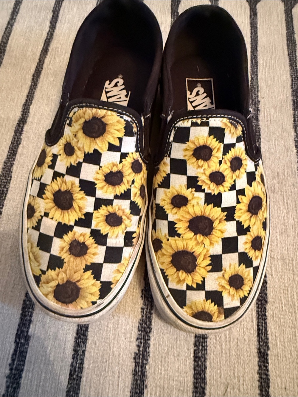 Vans Sunflower Checkered Slip On